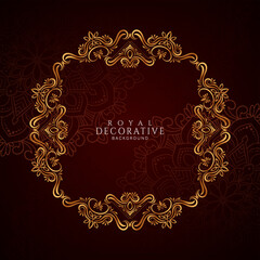 Abstract beautiful decorative floral frame ethnic background