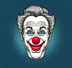portrait of a clown with a smile