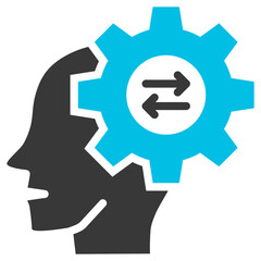 Adaptation Glyph Blue Grey Icon