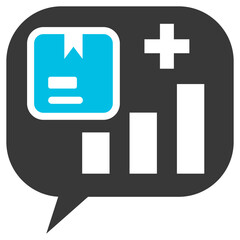 Fototapeta premium Demand Glyph Blue Grey Icon