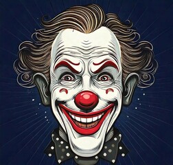 scary clown with a mask