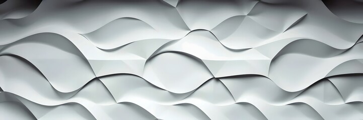 Fototapeta premium Abstract 3D Wave Pattern: Modern Textured Wall Design.