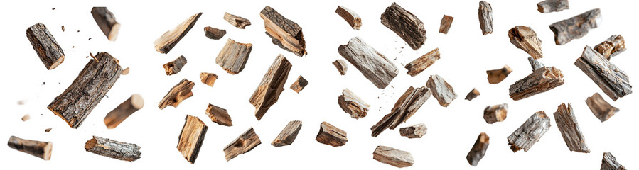 small pieces of dry wood floating in the air png