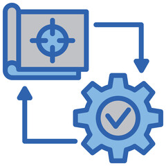 Pilot Project Blue White Icon