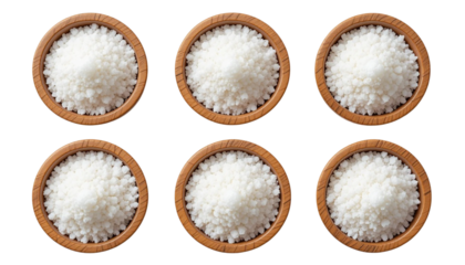 A wooden bowl filled with fine white granulated sugar A wooden bowl filled with fine white granulated sugar PNG