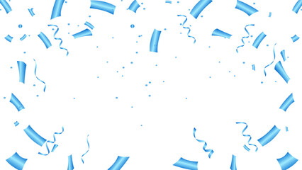 blue confetti party celebration background template