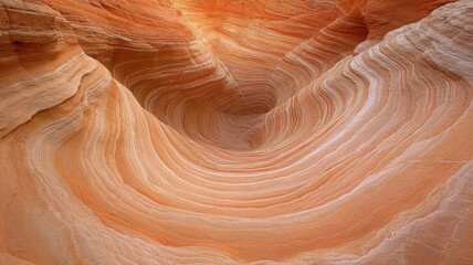 Obraz premium Abstract Concentric Sandstone Formations in Warm Orange Hues
