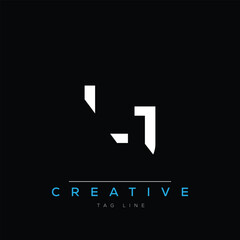 Obraz premium L and J logo design. LJ creative Monogram Logo. This logo design is the process of creating a visual symbol that represents a brand, company, or individual.