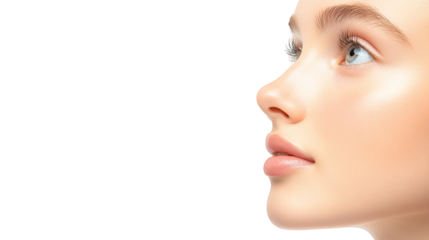 Intriguing portrait of a woman against dark background mysterious