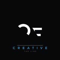 O and F logo design. OF creative Monogram Logo. This logo design is the process of creating a visual symbol that represents a brand, company, or individual.