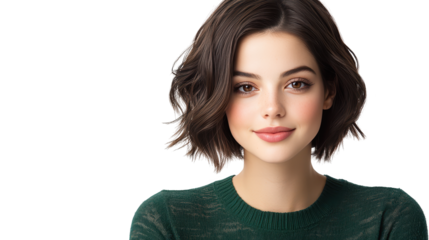 Chic short bob, a woman's confident style statement with trendy haircut short