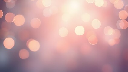 Soft Peach-Toned Bokeh Light Background
