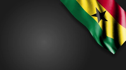 Vibrant Representation of the Ghanaian Flag with Rich Colors and Symbolic Elements