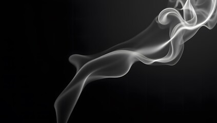 Elegant Thin Smoke Trails Floating in Air