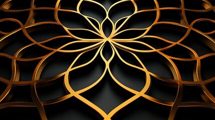 Ornate gold geometric pattern