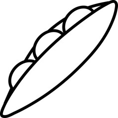 Peas icon seamless pattern. Hand drawn peas design