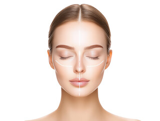 Woman's face with lines, a closeup look at skin aging, beauty and skincare facial