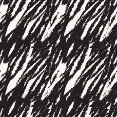 Monochrome Abstract Brush Strokes Seamless Pattern Design