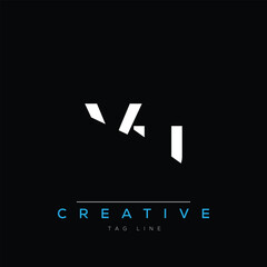 Obraz premium V and U logo design. VU creative Monogram Logo. This logo design is the process of creating a visual symbol that represents a brand, company, or individual.