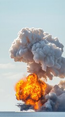 Oil Rig Explosion and Fire