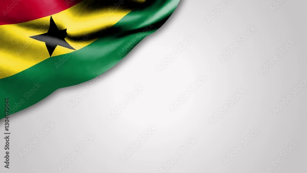 Poster vibrant and elegant representation of the flag of ghana with striking colors and design elements