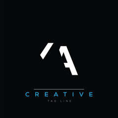 Fototapeta premium Y and A logo design. YA creative Monogram Logo. This logo design is the process of creating a visual symbol that represents a brand, company, or individual.