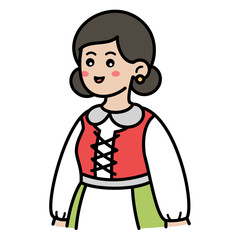 Happy Girl in Costume