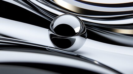 Polished Sphere on Abstract Forms