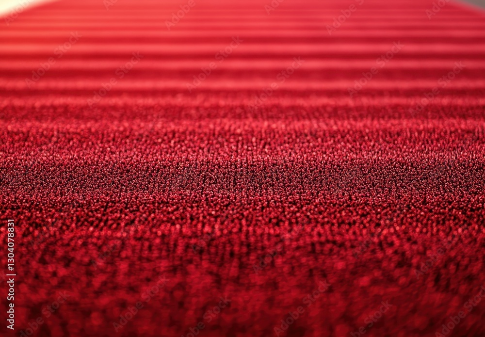 Poster close-up view of textured red fabric with ridges and patterns for background or textile design proje