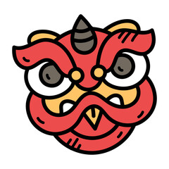 Colorful Lion Dance Art