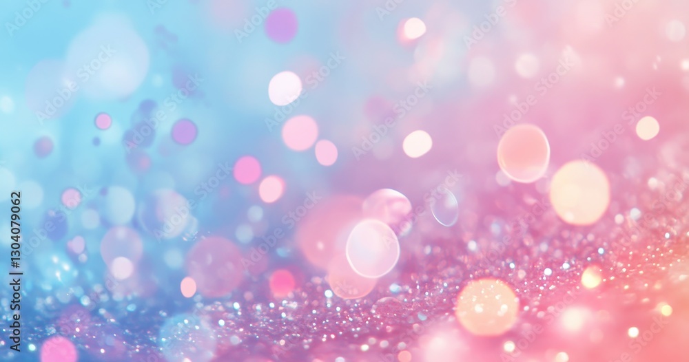 Aufkleber colorful bokeh background with soft pastel hues and sparkling light effects creating a dreamy and fe
