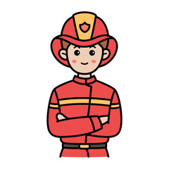 Firefighter Cartoon Character