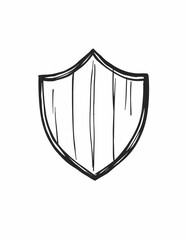 Drawn Shield Illustration for Security or Protection Concept
