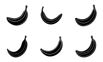 Banana silhouette vector