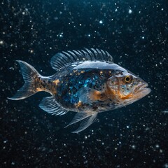 Fototapeta premium fish isolated on black
