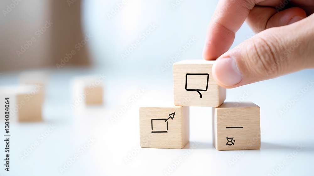 Poster creative communication techniques office desk graphic design minimalist setting close-up view visual