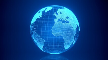 Fototapeta premium Global digital sphere virtual environment 3d visualization technology interactive data representation