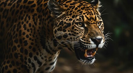 Obraz premium AI-generated illustration of a leopard in its natural habitat with intense gaze and intricate spots