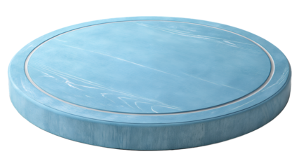A bluish circular slab without background