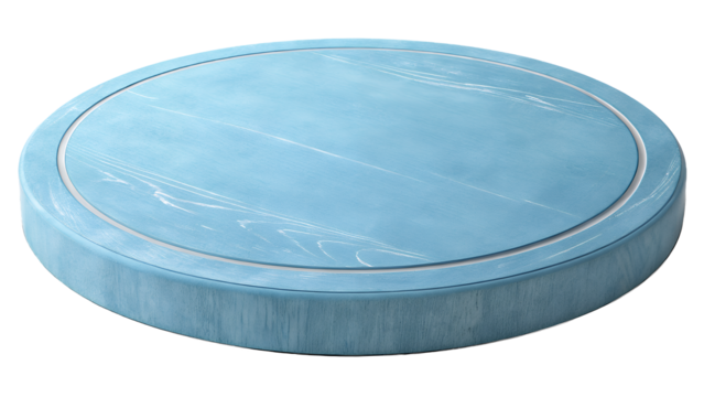 A bluish circular slab without background