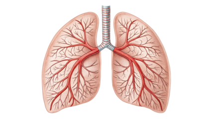 A lung illustration without background