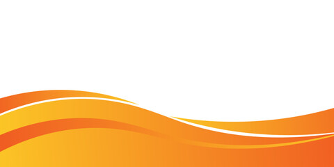 orange and white business wave banner background modern wave