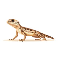 Obraz premium Detailed closeup of a lizard with a long tail and distinct colors perched on a rock surface