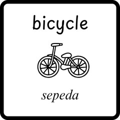 INDONESIA FLASHCARD - bicycle