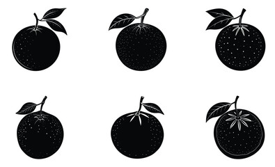 Clementine silhouette vector