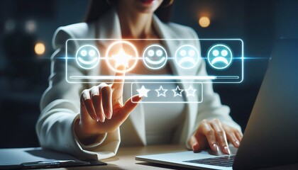 Fototapeta premium Next-Gen Customer Experience: AI-Driven Feedback & Engagement.