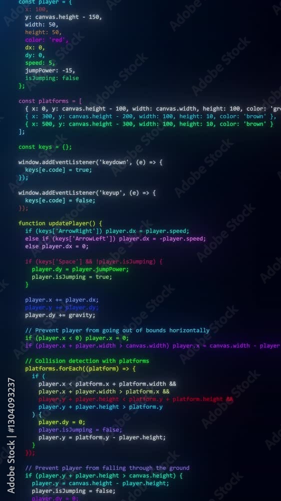 Aufkleber colorful computer code on a digital screen background