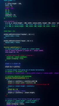 Colorful Computer Code on a Digital Screen Background