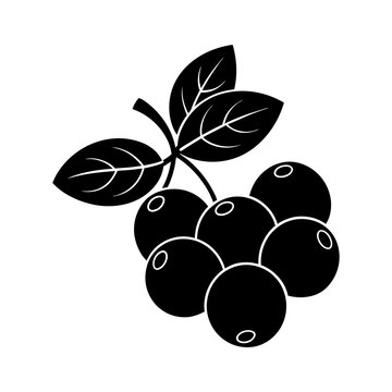 black berries with leaves clip art preview