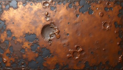 Rusted Metal Surface with Corrosion and Patina